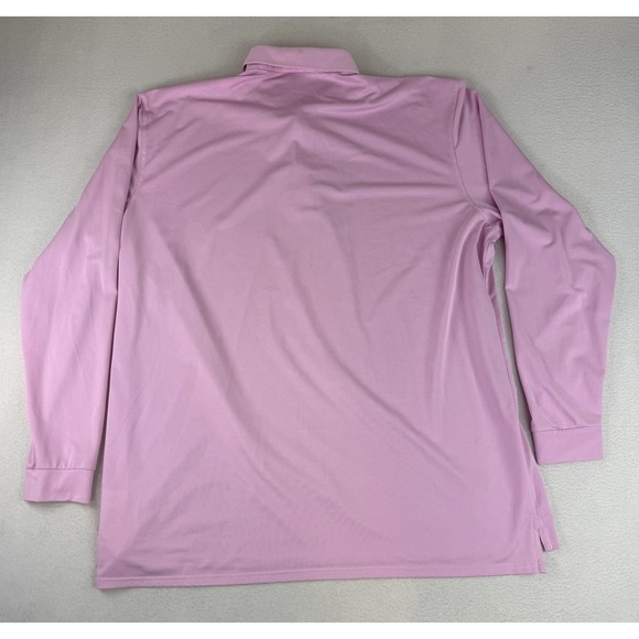 Holderness & Bourne Shirt Men's XXL Long Sleeve Golf Polo Guilford Pink Oxford - Picture 10 of 12
